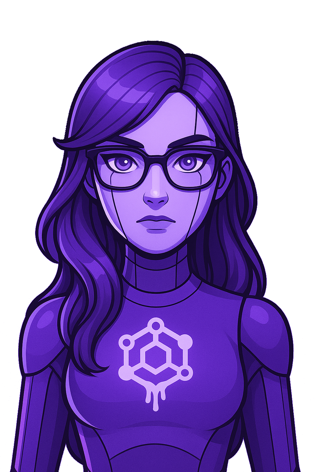 Purple Maria Serious Glasses